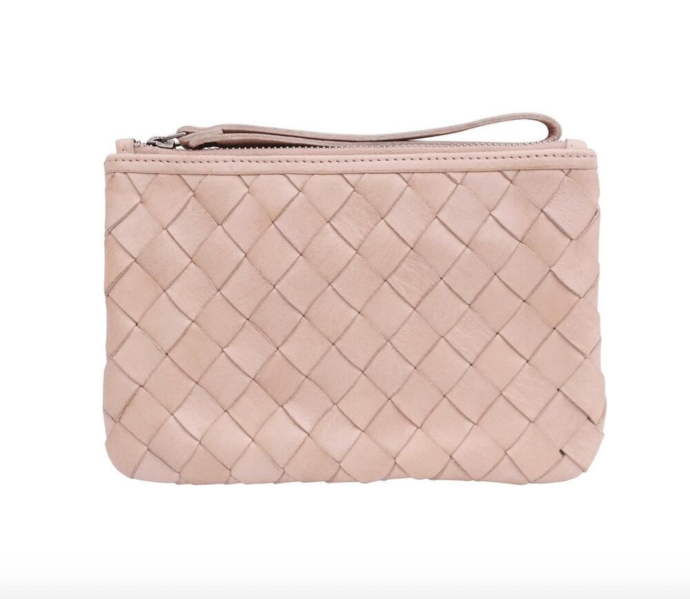 NEW LATICO women's amal woven wristlet in rosa